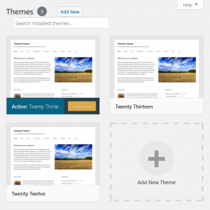 WordPress Appearance Options: Theme